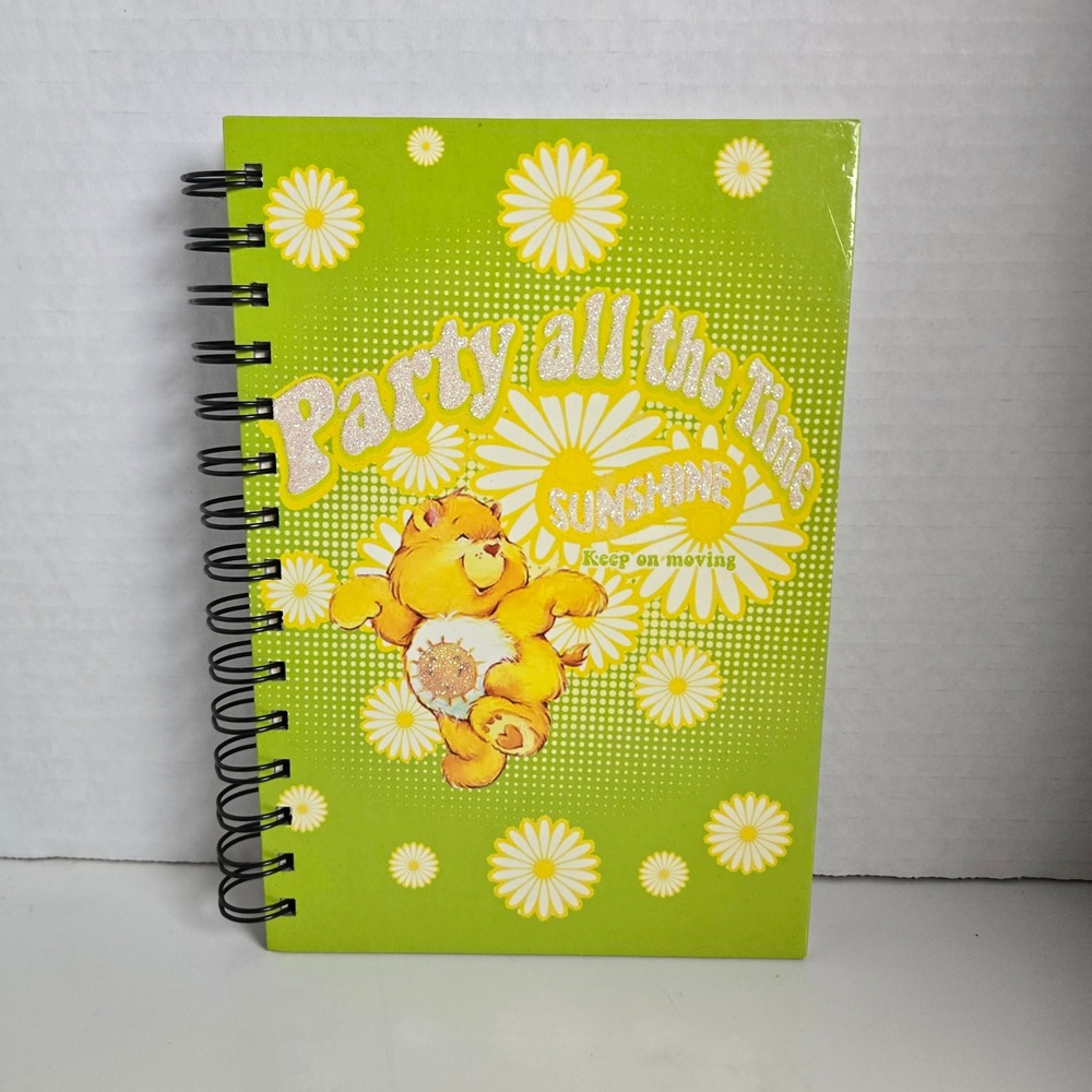 Vintage 2005 Care Bears Funshine Bear Hardbound Journal Notebook Kalan 130 Sheet